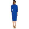 Adrianna Papell Womens Knit Crepe Tie Waist SheathDress(Violet Cobalt)