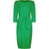 Adrianna Papell Womens Knit Crepe Tie Waist SheathDress(Vivid Green)