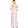 Adrianna Papell Women’s Long Blouson Dress(Blush/Gold)