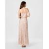 Adrianna Papell Women’s Long Blouson Dress(Blush/Gold/Pink)