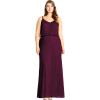 Adrianna Papell Women’s Long Blouson Dress(Cassis)