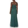 Adrianna Papell Women’s Long Blouson Dress(Dusty Emerald)