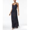 Adrianna Papell Women’s Long Blouson Dress(Midnight)
