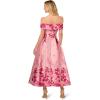 Adrianna Papell Women’s Off-Shoulder Dress(Pink Multi)
