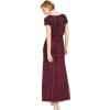 Adrianna Papell Women’s One Size Boat Neck Short Sleeve Blouson Beaded Gown(Cassis)