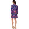 Adrianna Papell Womens Printed Short Dress(Blue Multi)