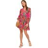 Adrianna Papell Womens Printed Short Dress(Pink Multi)
