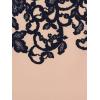 Adrianna Papell Womens Scroll Lace Short Dress(Blush/Navy)