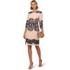 Adrianna Papell Womens Scroll Lace Short Dress(Blush/Navy)