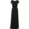 Adrianna Papell Womens Short-Sleeve All Over Sequin Gown(Black)