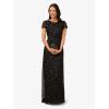 Adrianna Papell Womens Short-Sleeve All Over Sequin Gown(Black)