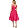 Adrianna Papell Women’s Sleeveless Mid-Length Party Dress with V-Back(Electric Pink)
