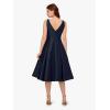 Adrianna Papell Women’s Sleeveless Tea Length Dress, Midnight, 4