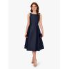 Adrianna Papell Women’s Sleeveless Tea Length Dress, Midnight, 4