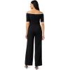 Adrianna Papell womens Knit Crepe Tie Jumpsuit(Black)