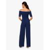 Adrianna Papell womens Knit Crepe Tie Jumpsuit(Navy Sateen/Ivory)