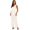 Adrianna Papell Sleeveless Bow Drape Wide Leg Jumpsuit