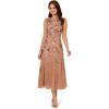 Adrianna Papell Women’s Evening Special Occasion Dress Wedding Guest Bride Mother of The Groom, Rose Gold