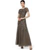 Adrianna Papell Womens Floral Beaded Godet Gown(Lead)