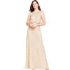 Adrianna Papell Womens Halter Blouson Beaded Gown(Champagne)