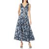 Adrianna Papell Women’s Jacquard Midi Dress(Blue Multi)