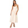 Adrianna Papell Women’s Jacquard Midi Dress(Ivory/Silver)