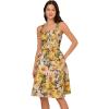 Adrianna Papell Women’s Jacquard Midi Dress(Yellow Multi)