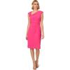 Adrianna Papell Womens Knit Crepe Short Dress(Electric Pink)
