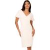 Adrianna Papell Womens Knit Crepe Short Dress(Ivory)
