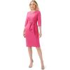Adrianna Papell Womens Knit Crepe Tie Waist SheathDress(Watermelon Bliss)