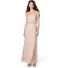 Adrianna Papell Women’s Long Blouson Dress(Blush/Gold/Pink)