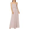Adrianna Papell Women’s Long Blouson Dress(Dusted Petal/Silver)