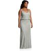 Adrianna Papell Women’s Long Blouson Dress(Frosted Sage)