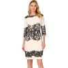 Adrianna Papell Womens Scroll Lace Short Dress(Ivory/Black)