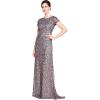 Adrianna Papell Womens Short-Sleeve All Over Sequin Gown(Lead)