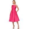 Adrianna Papell Women’s Sleeveless Mid-Length Party Dress with V-Back(Electric Pink)