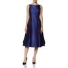 Adrianna Papell Women’s Sleeveless Tea Length Dress, Neptune, 16