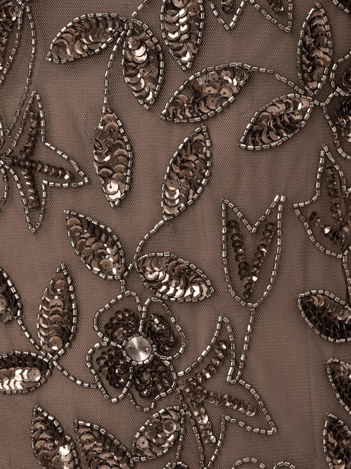 imageAdrianna Papell Womens Bead Long Dress with GodetsLead