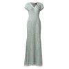 Adrianna Papell Womens Beaded Mermaid GownSpecial Occasion Dress(Frosted Sage)