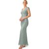 Adrianna Papell Womens Beaded Mermaid GownSpecial Occasion Dress(Frosted Sage)