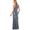 Adrianna Papell Women’s Foiled Woven Halter Gown(French Blue)