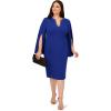 Adrianna Papell Women’s Knit Crepe Jewel Short Dress(Royal Sapphire)