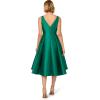 Adrianna Papell Women’s Sleeveless Tea Length Dress, Vivid Emerald