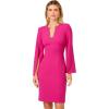 Adrianna Papell Women’s Knit Crepe Jewel Short Dress(Berry Rose)