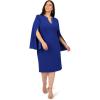 Adrianna Papell Women’s Knit Crepe Jewel Short Dress(Royal Sapphire)