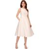 Adrianna Papell Women’s Sleeveless Tea Length Dress, Ivory, 8