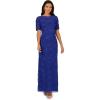 Adrianna Papell Womens Soutache Column Dress(Dark Blue Violet)