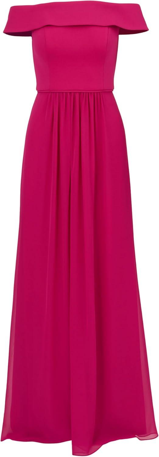 imageAdrianna Papell Womens Crepe Chiffon GownBright Magenta