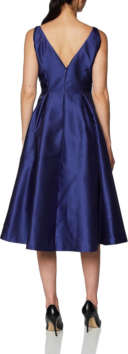 imageAdrianna Papell Womens Sleeveless Tea Length Dress Neptune 14