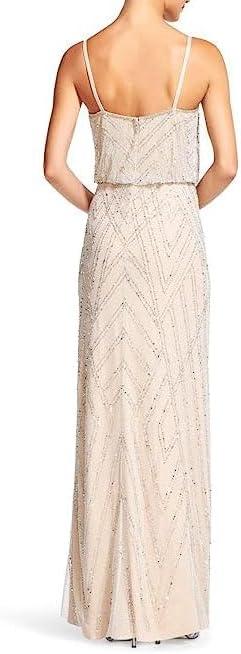 imageAdrianna Papell Womens Slvlss Blouson Beaded GwnCassis